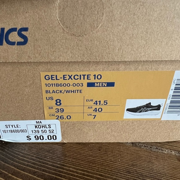 MENS ASICS GEL EXCITE 10 ATHLETIC SHOE - Picture 4 of 5